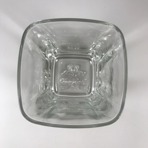 Crown Royal Black Whiskey Square Old Fashioned Glass Heavy Bottom Embossed Italy - Picture 5 of 6